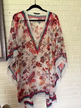 Lauren Ralph Lauren Crinkle Chiffon Cover-Up in Jacobean Floral Size S/M